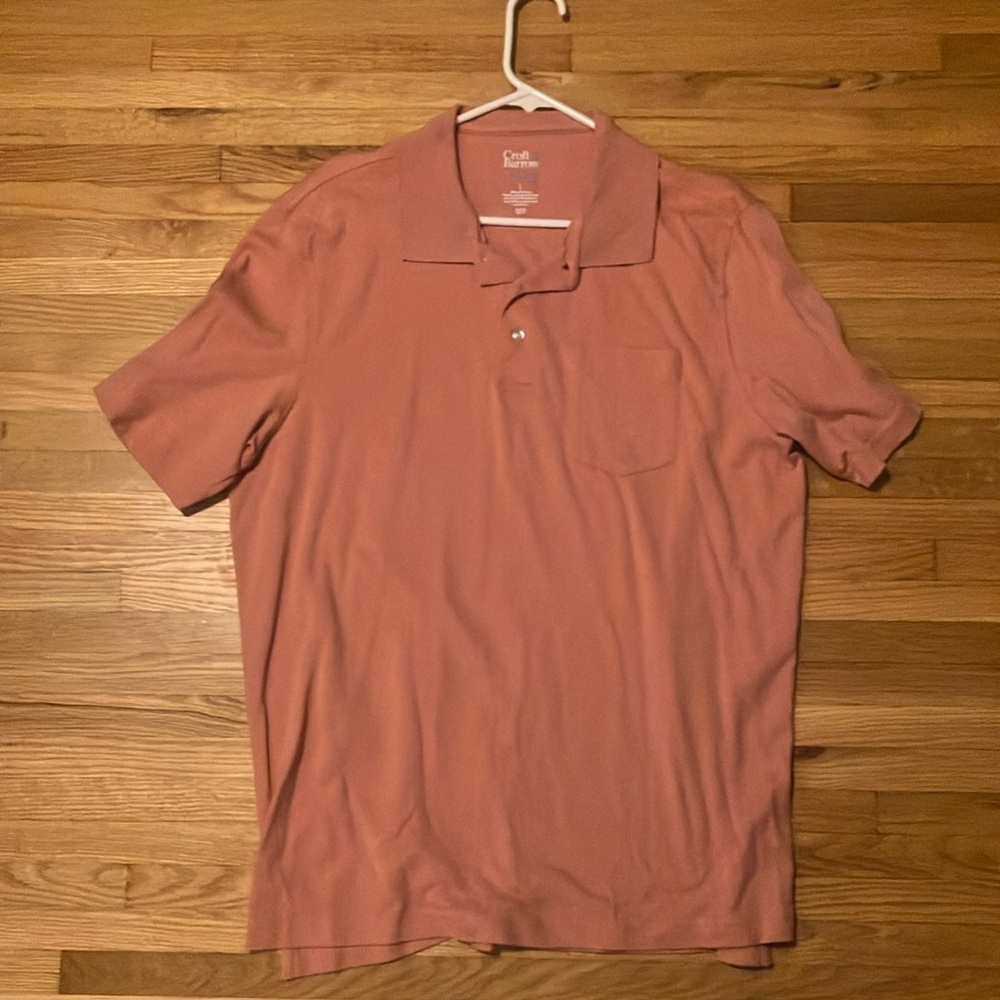 polo shirt. salmon color